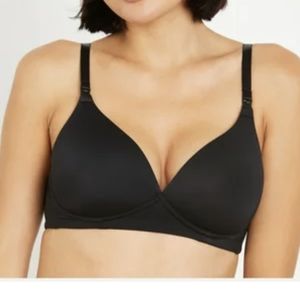 Motherhood black full coverage wire free nursing bra 38d or 38ddd